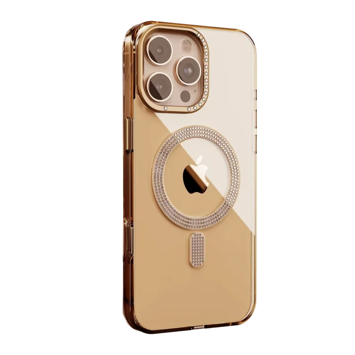 Mey İthalat®   iPhone 16 Pro Max Tash Diamond Magsafe Kapak - Gold