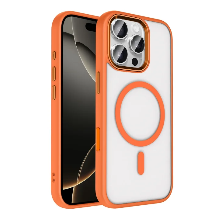 Mey İthalat®   iPhone 16 Pro Max Terea Magsafe Kapak - Turuncu