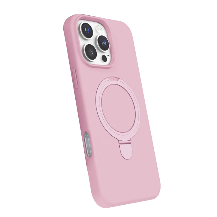 Mey İthalat®  Apple iPhone 16 Pro Regal Magsafe Standlı Kapak - Açık Pembe