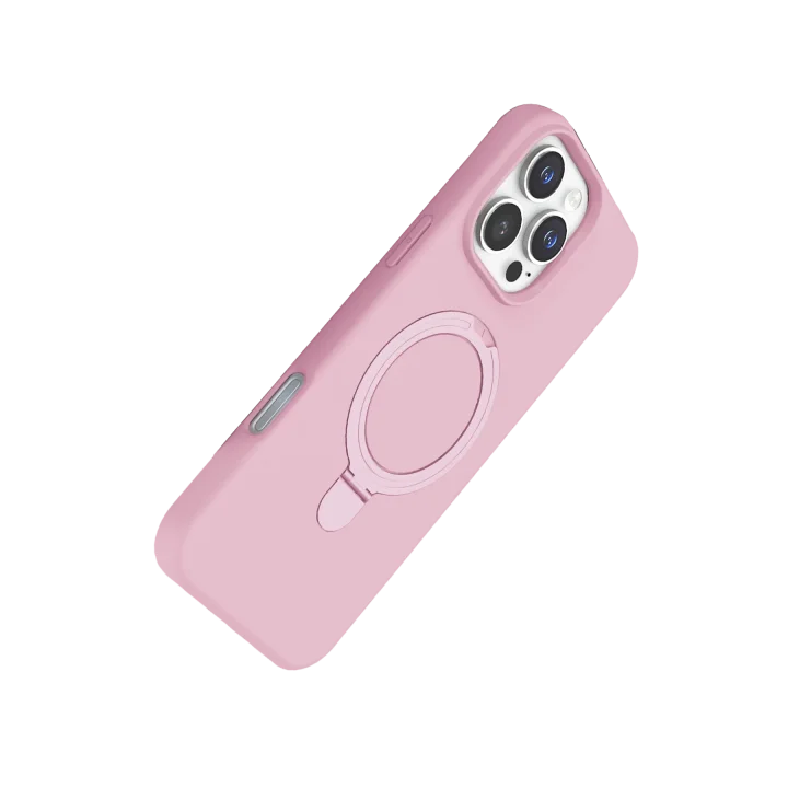 Mey İthalat®  Apple iPhone 16 Pro Regal Magsafe Standlı Kapak - Açık Pembe