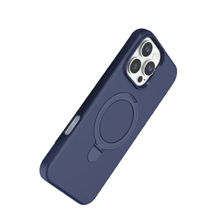Mey İthalat®   iPhone 16 Pro Regal Magsafe Standlı Kapak - Lacivert