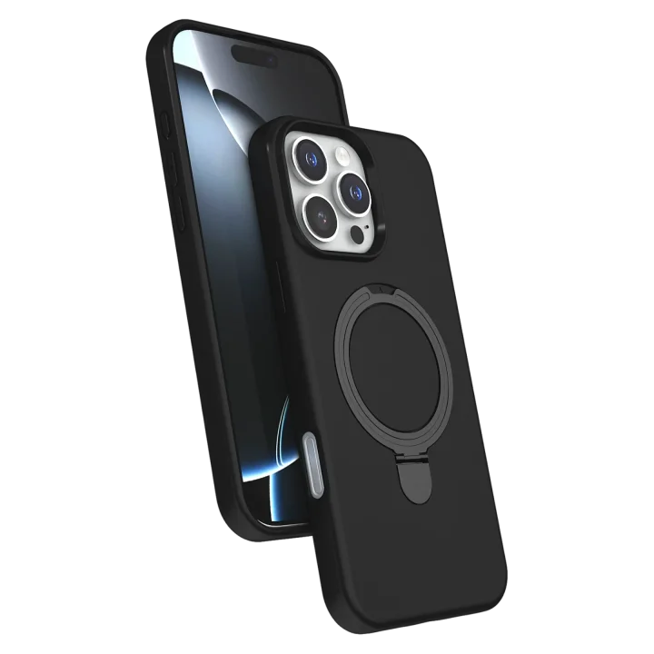 Mey İthalat®  Apple iPhone 16 Pro Regal Magsafe Standlı Kapak - Siyah