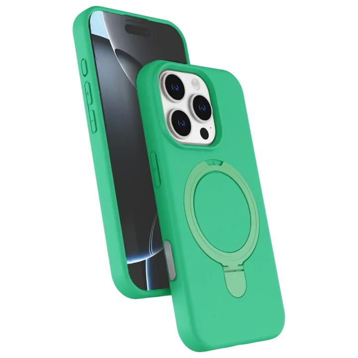 Mey İthalat®  Apple iPhone 16 Pro Regal Magsafe Standlı Kapak - Yeşil
