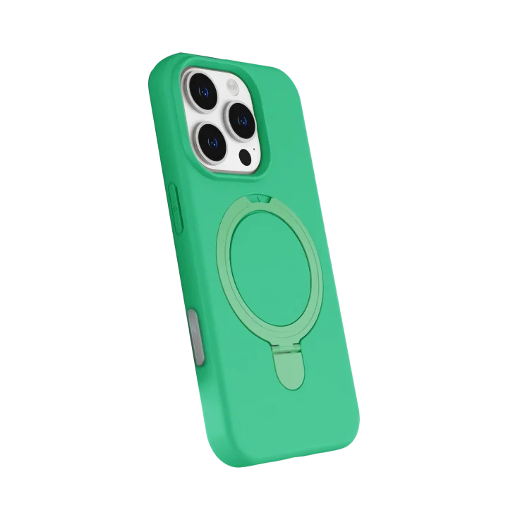 Mey İthalat®  Apple iPhone 16 Pro Regal Magsafe Standlı Kapak - Yeşil