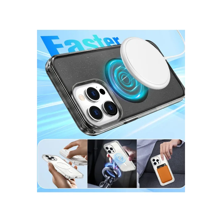 Mey İthalat®  Apple iPhone 16 Pro Star Magsafe Kapak - Mor