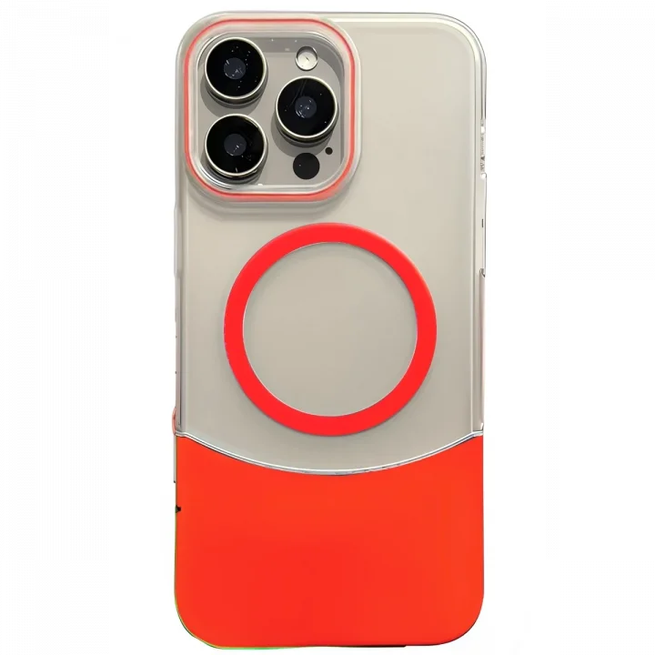 Mey İthalat®  Apple iPhone 16 Pro Velar Magsafe Kapak - Kırmızı