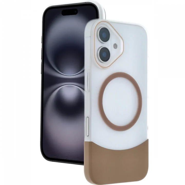 Mey İthalat®  Apple iPhone 16 Velar Magsafe Kapak - Çöl Titanyum