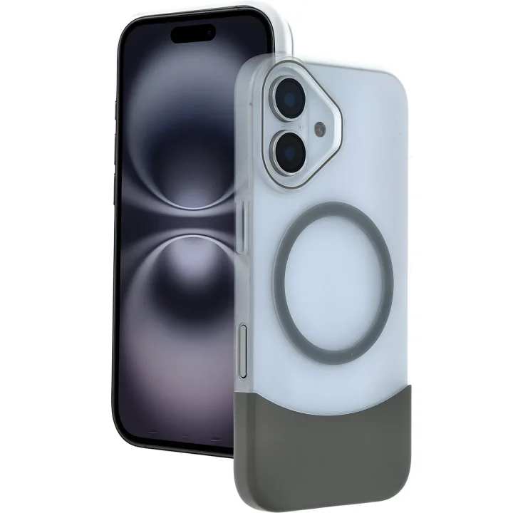 Mey İthalat®  Apple iPhone 16 Velar Magsafe Kapak - Natural Grey