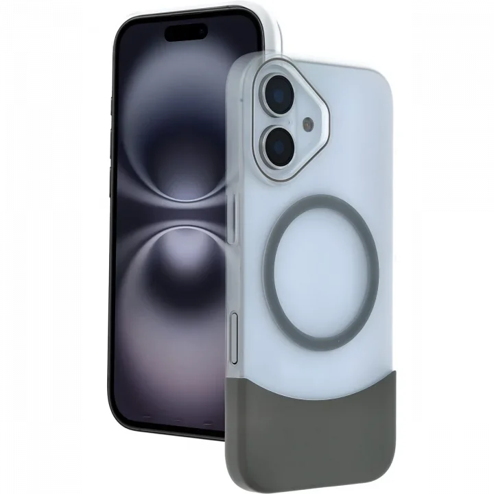 Mey İthalat®  Apple iPhone 16 Velar Magsafe Kapak - Natural Grey