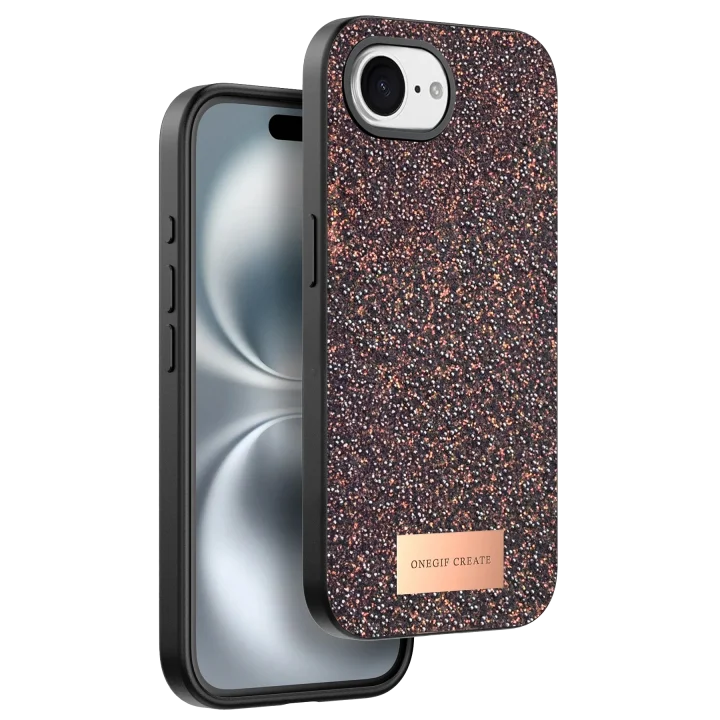 Mey İthalat®  Apple iPhone 16E Bright Simli Kapak - Derin Mor