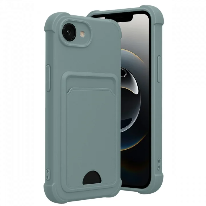 Mey İthalat®  Apple iPhone 16E Kelvin Kartvizitli Silikon - Açık Yeşil