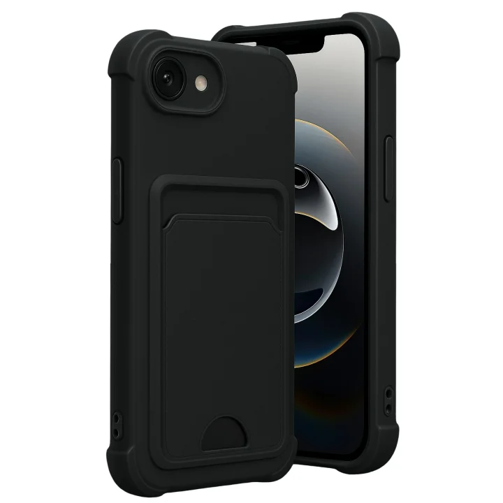 Mey İthalat®  Apple iPhone 16E Kelvin Kartvizitli Silikon - Siyah