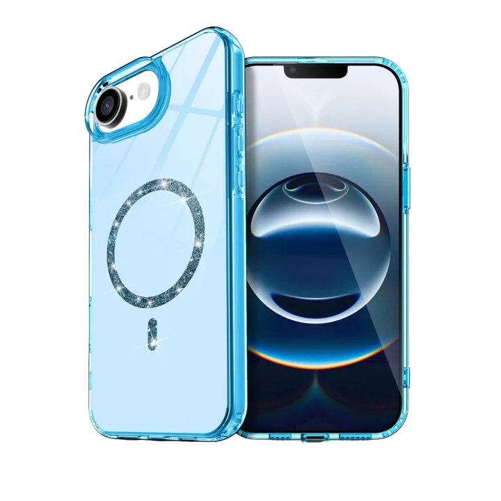 Mey İthalat®  Apple iPhone 16E Live Diamond Magsafe Kapak - Mavi