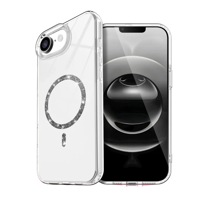 Mey İthalat®  Apple iPhone 16E Live Diamond Magsafe Kapak - Şeffaf