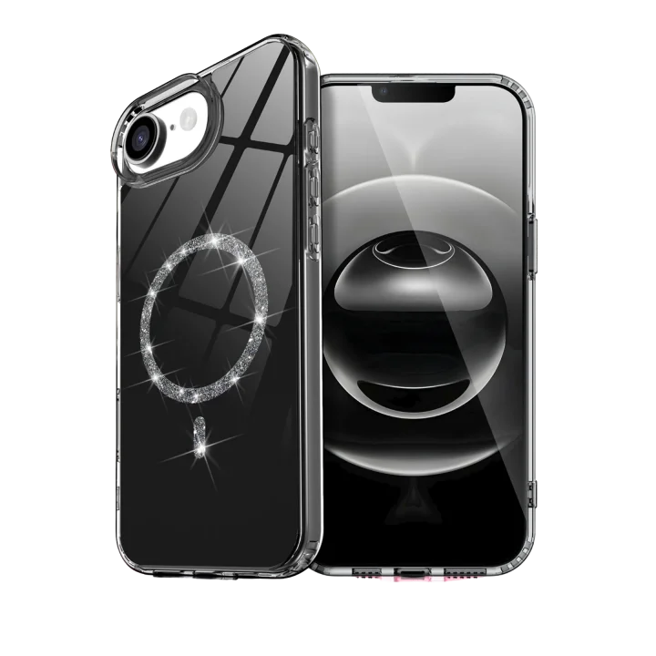 Mey İthalat®  Apple iPhone 16E Live Diamond Magsafe Kapak - Siyah