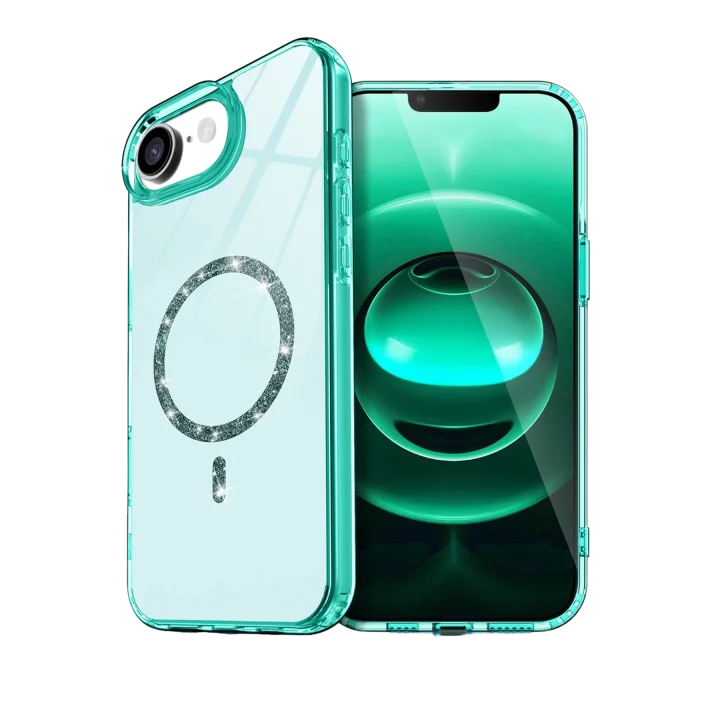 Mey İthalat®  Apple iPhone 16E Live Diamond Magsafe Kapak - Yeşil