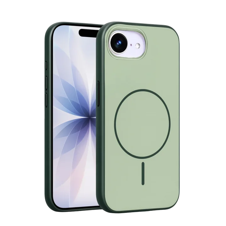 Mey İthalat®  Apple iPhone 16E Neva Magsafe Kapak - Koyu Yeşil