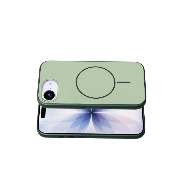 Mey İthalat®  Apple iPhone 16E Neva Magsafe Kapak - Koyu Yeşil