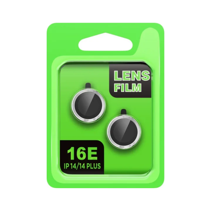 Mey İthalat®  Apple iPhone 16E Raze Metal Kamera Lens - Gümüş