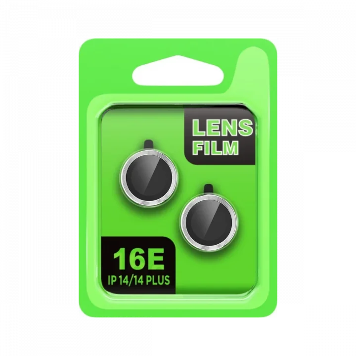 Mey İthalat®  Apple iPhone 16E Raze Metal Kamera Lens - Gümüş