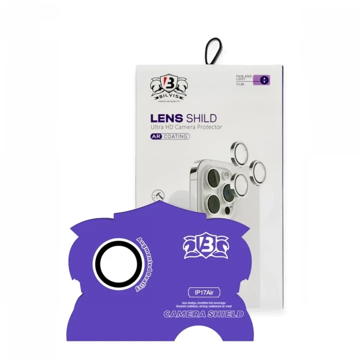Mey İthalat®  Apple iPhone 17 Air Bilvis Titan Kamera Lens - Gümüş