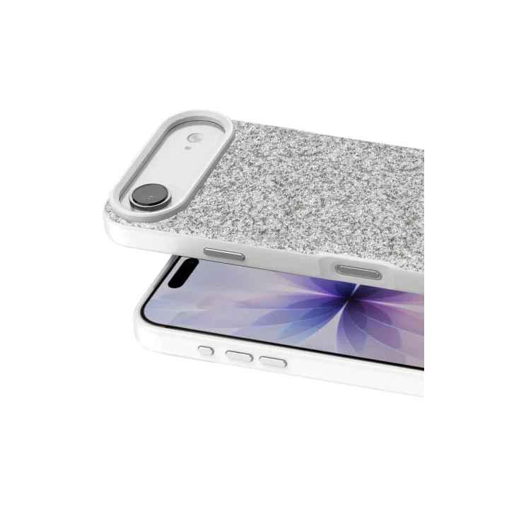 Mey İthalat®  Apple iPhone 17 Air Bright Simli Kapak - Beyaz