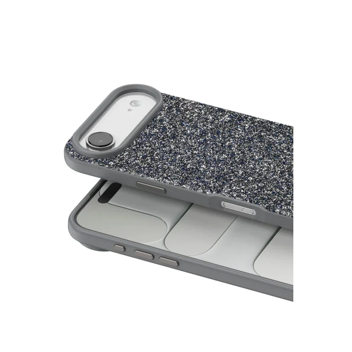 Mey İthalat®  Apple iPhone 17 Air Bright Simli Kapak - Gümüş