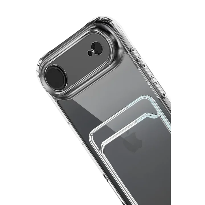 Mey İthalat®  Apple iPhone 17 Air Kart Şeffaf Silikon - Şeffaf