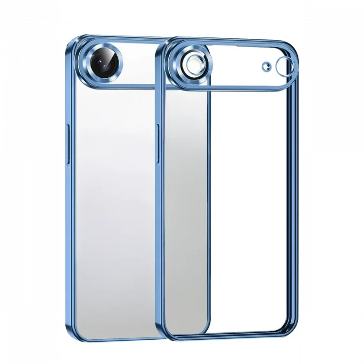 Mey İthalat®   iPhone 17 Air  Lensli Silikon - Açık Mavi