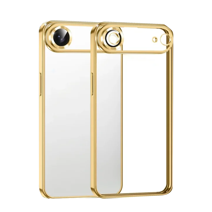 Mey İthalat®   iPhone 17 Air  Lensli Silikon - Gold