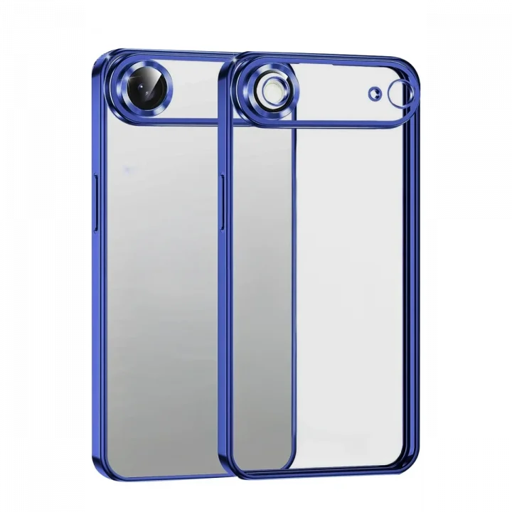 Mey İthalat®   iPhone 17 Air  Lensli Silikon - Lacivert