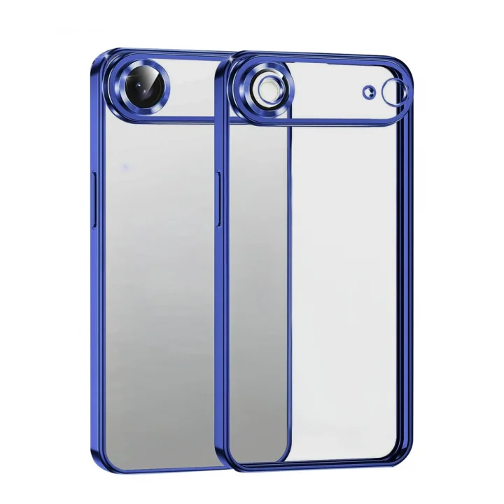 Mey İthalat®   iPhone 17 Air  Lensli Silikon - Lacivert