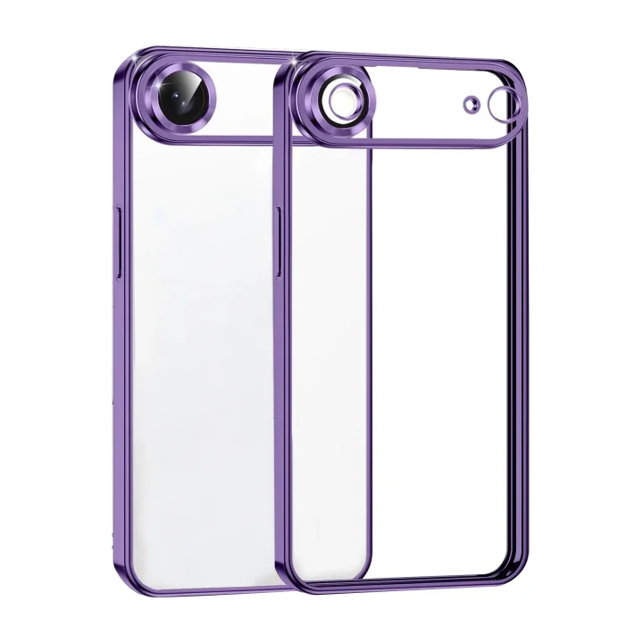 Mey İthalat®   iPhone 17 Air  Lensli Silikon - Mor