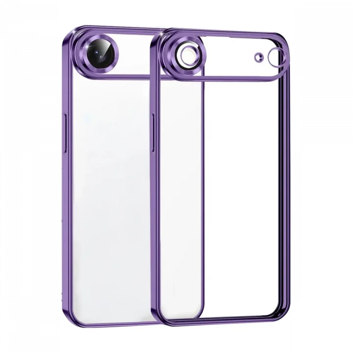 Mey İthalat®   iPhone 17 Air  Lensli Silikon - Mor