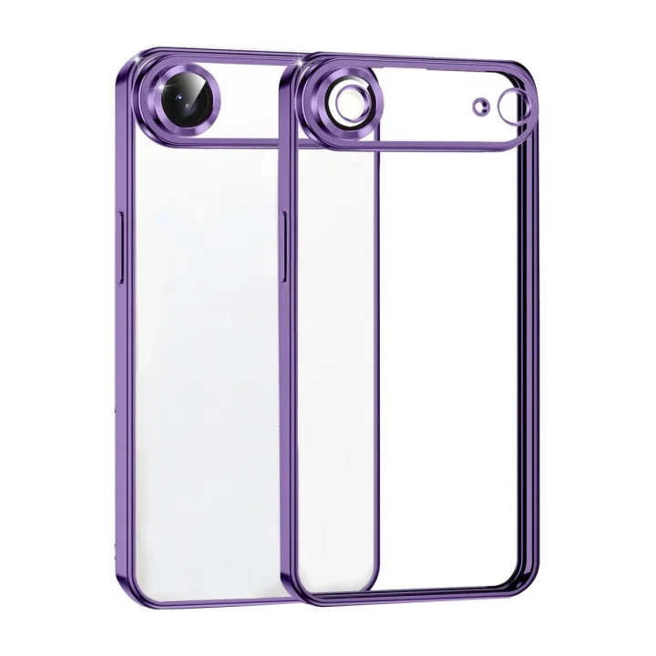Mey İthalat®   iPhone 17 Air  Lensli Silikon - Mor