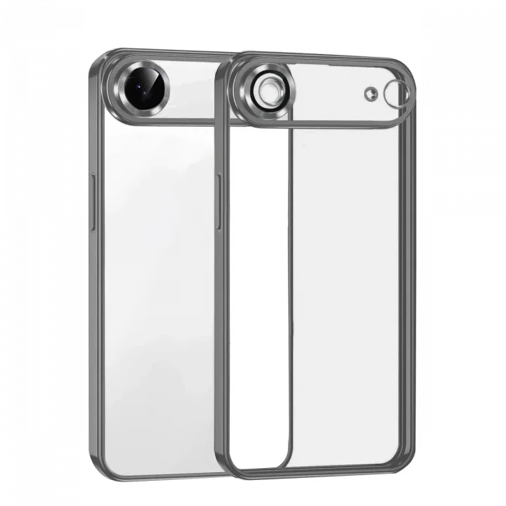 Mey İthalat®   iPhone 17 Air  Lensli Silikon - Titan Gri