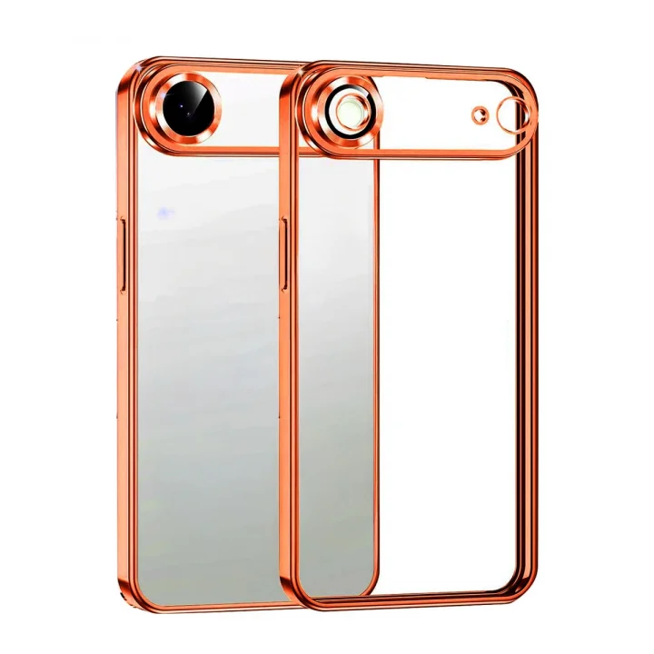 Mey İthalat®  Apple iPhone 17 Air  Lensli Silikon - Turuncu