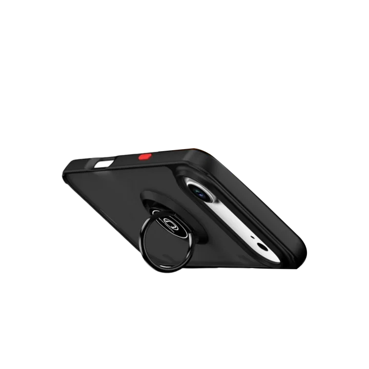 Mey İthalat®   iPhone 17 Air Montreal Yüzüklü Silikon Kapak - Siyah