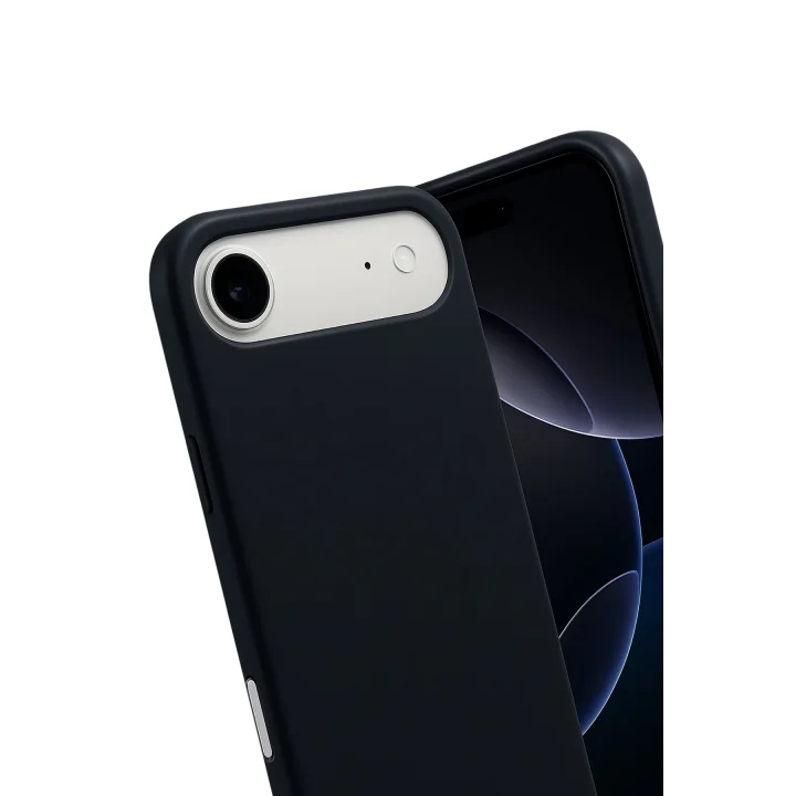 Mey İthalat®   iPhone 17 Air Nano içi Kadife Silikon - Siyah