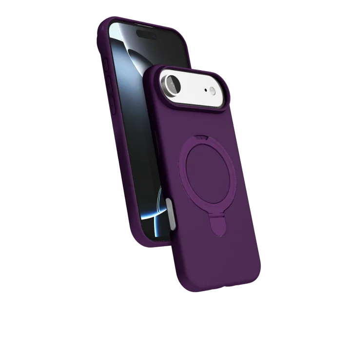 Mey İthalat®  Apple iPhone 17 Air Regal Magsafe Standlı Kapak - Derin Mor