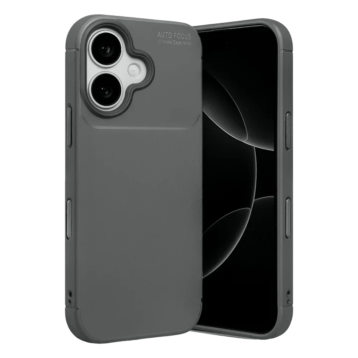 Mey İthalat®  Apple iPhone 17 Auto Focus Karbon Kapak - Gri