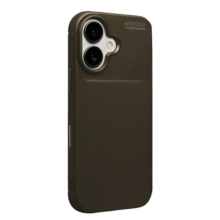 Mey İthalat®  Apple iPhone 17 Auto Focus Karbon Kapak - Kahverengi