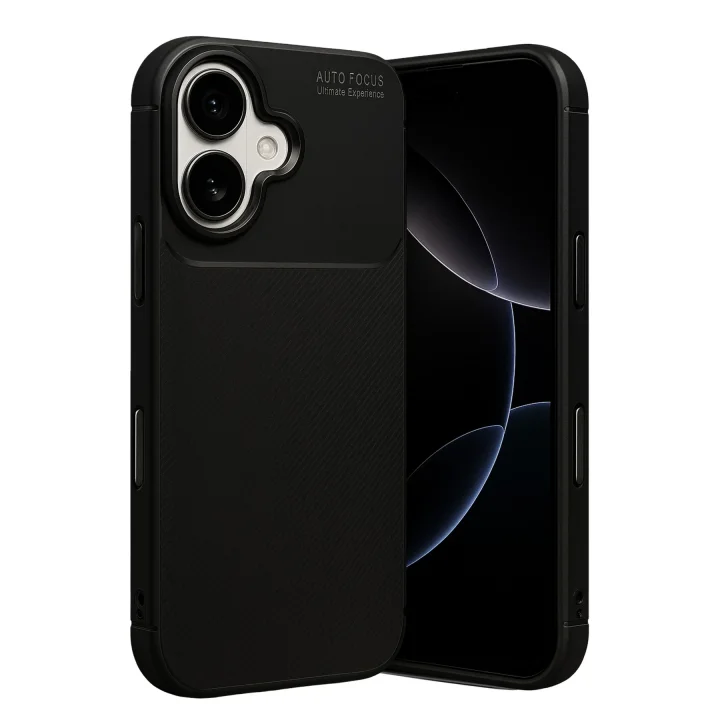 Mey İthalat®  Apple iPhone 17 Auto Focus Karbon Kapak - Siyah