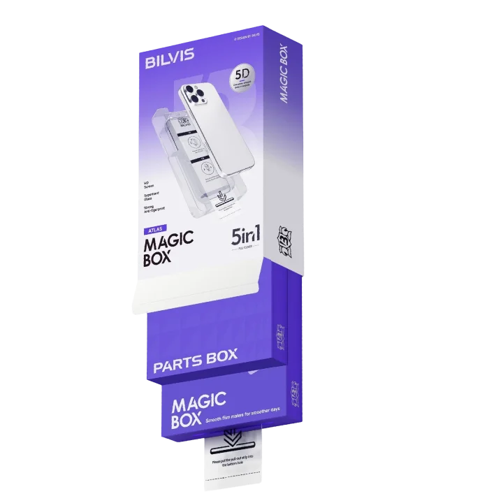 Mey İthalat®  Apple iPhone 17 Bilvis 5in1 3D Magic Cam Ekran Koruyucu - Siyah