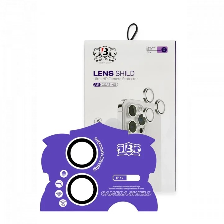Mey İthalat®  Apple iPhone 17 Bilvis Titan Kamera Lens - Gümüş