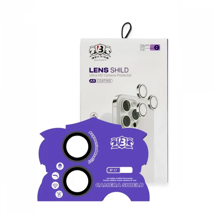 Mey İthalat®  Apple iPhone 17 Bilvis Titan Kamera Lens - Siyah