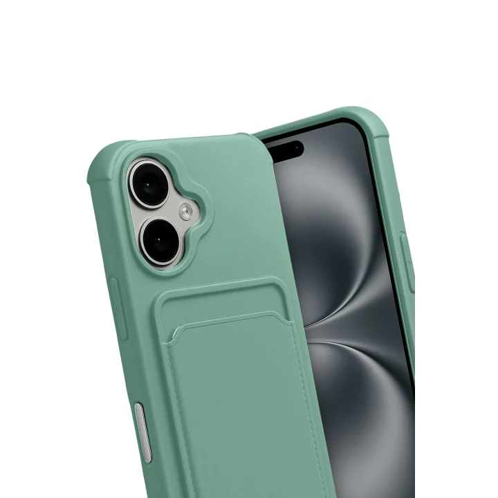 Mey İthalat®  Apple iPhone 17 Kelvin Kartvizitli Silikon - Açık Yeşil