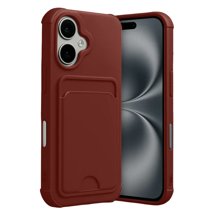Mey İthalat®  Apple iPhone 17 Kelvin Kartvizitli Silikon - Bordo