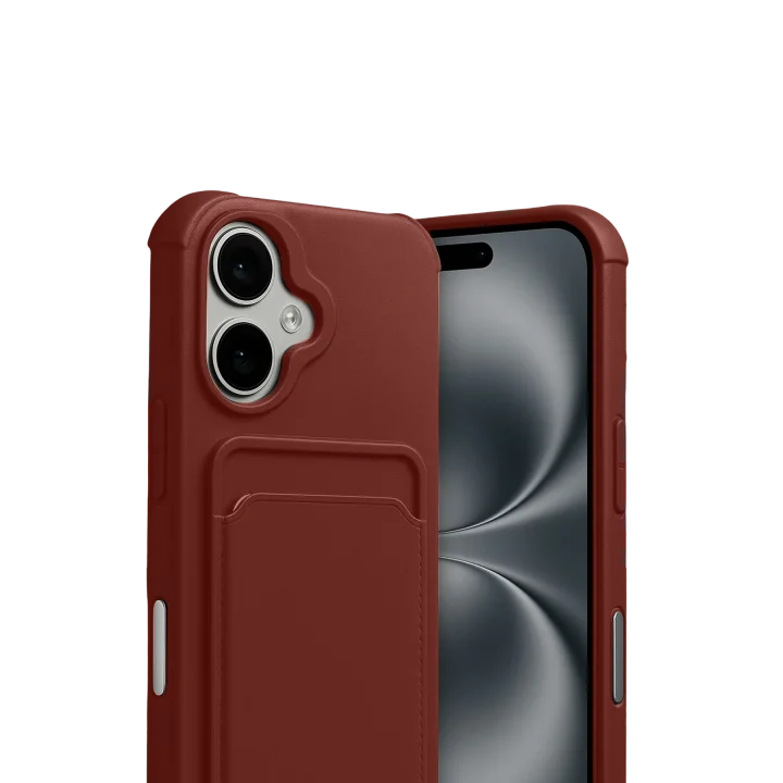 Mey İthalat®  Apple iPhone 17 Kelvin Kartvizitli Silikon - Bordo