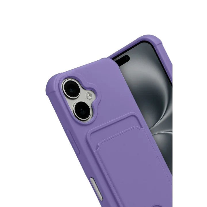 Mey İthalat®  Apple iPhone 17 Kelvin Kartvizitli Silikon - Lila